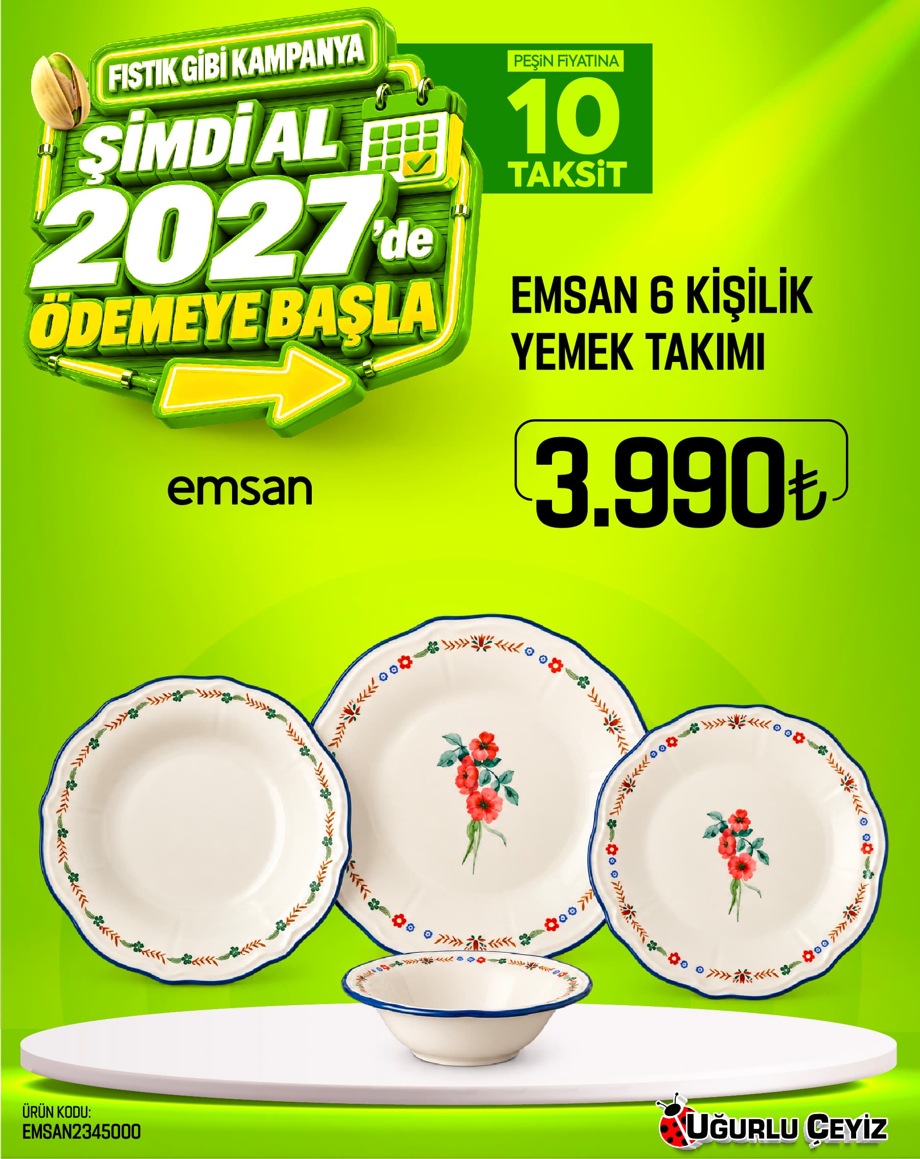Emsan Rüya 24 Parça Yemek Takımı