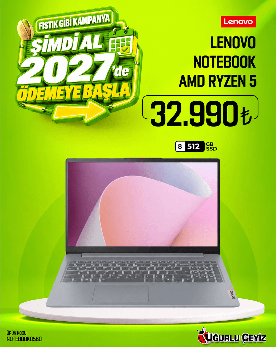 Lenovo Notebook Ryzen Amd 5/8/512 82 XQ0112TX