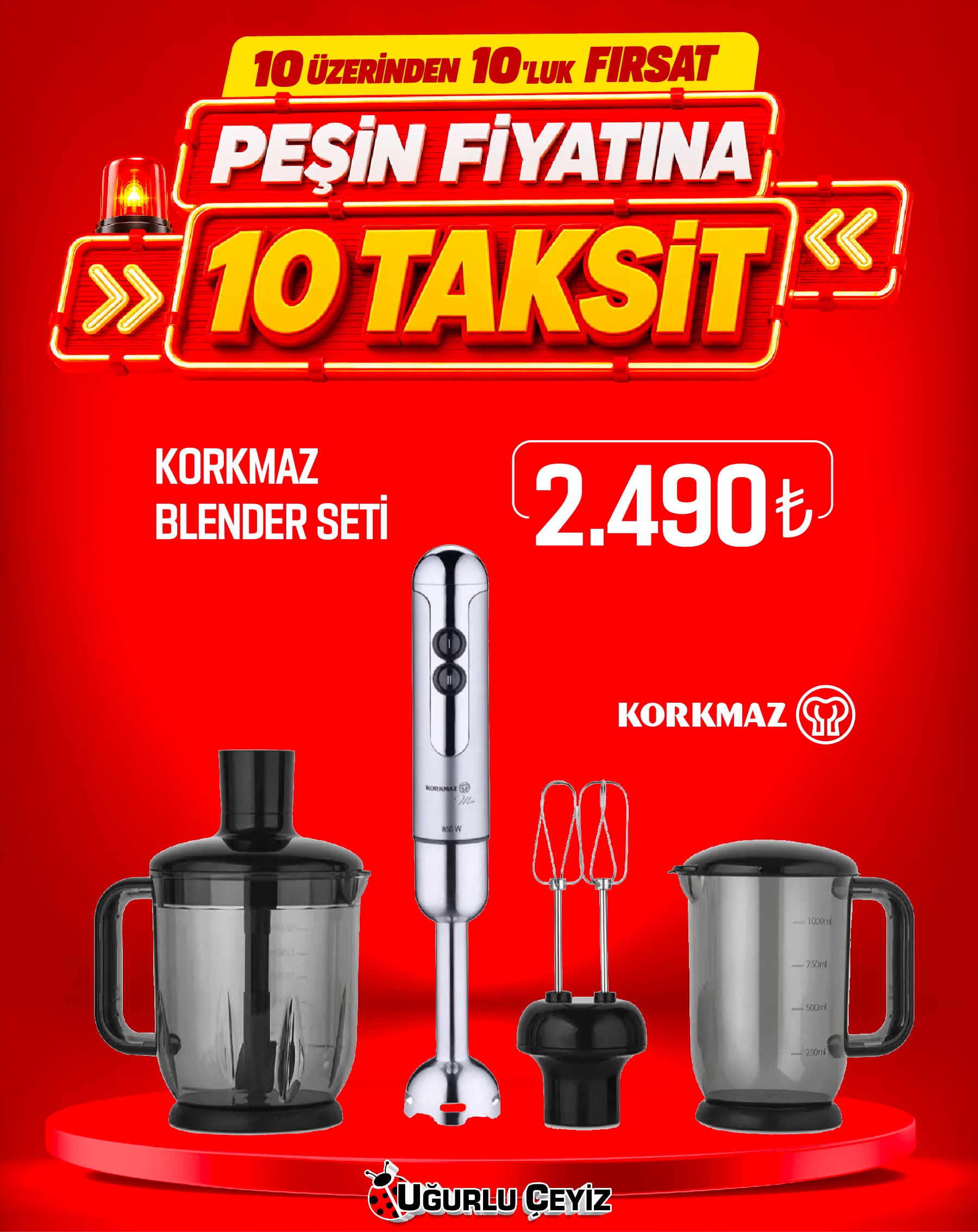 Korkmaz Blendir Set Mega INOX A 447 16