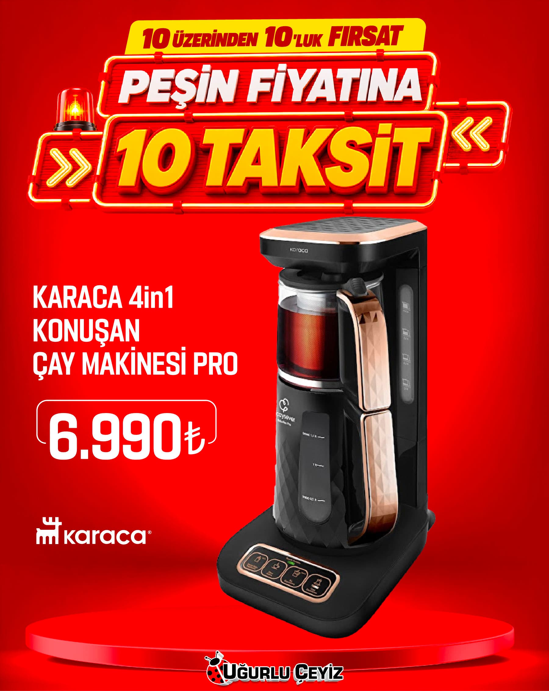 Karaca Çaysever Robotea Pro Quartz 4 in 1 Creamy