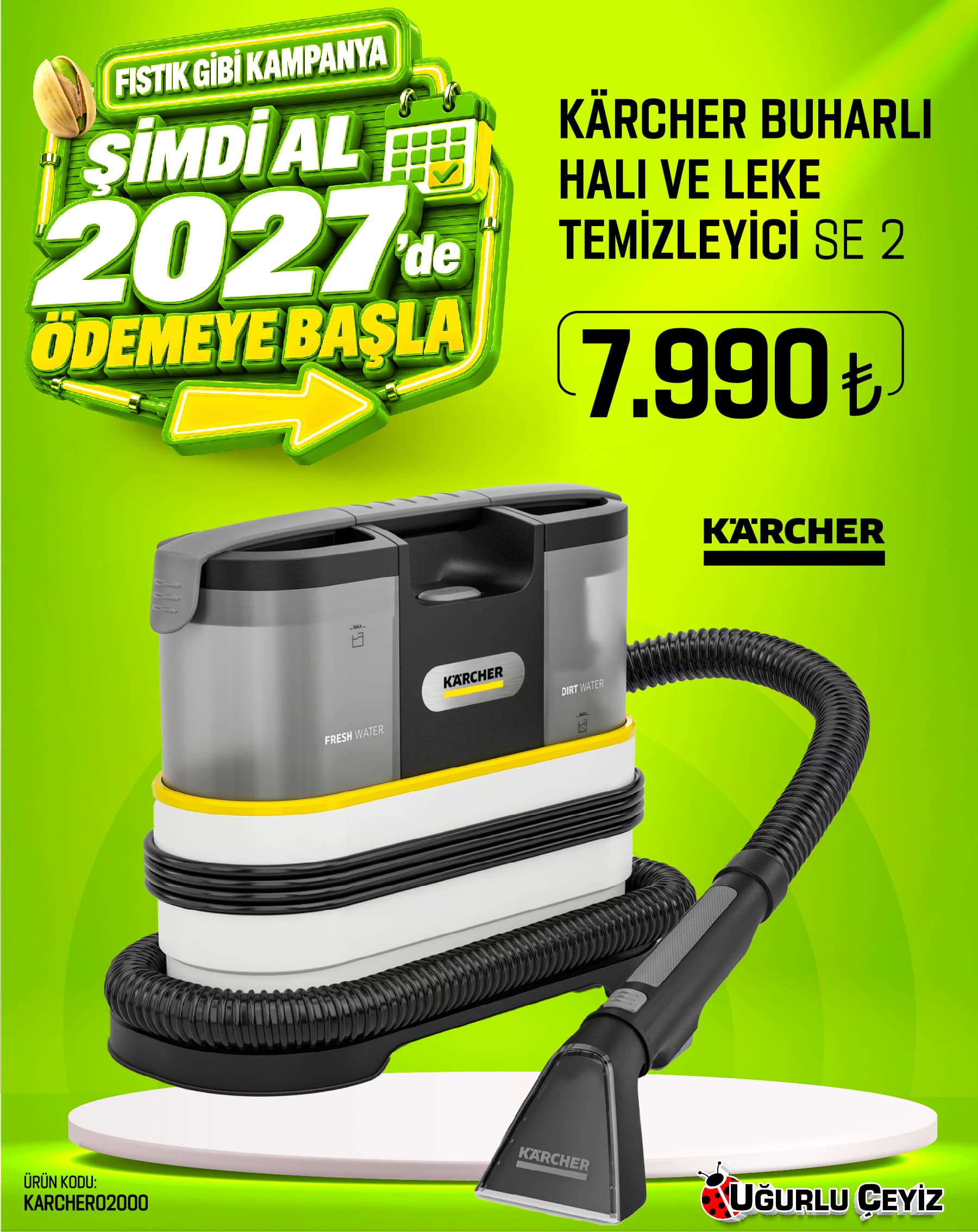 Kärcher SpotCleaner Portatif Halı ve Koltuk Yıkama Makinesi SE 2