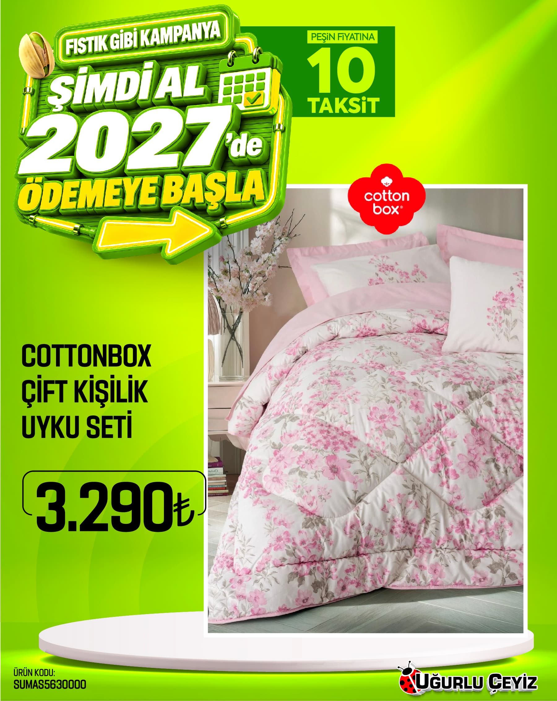 Cotton Box BOX Uyku Seti Çift Kişilik Modelıne RNF Lamına Tarcın