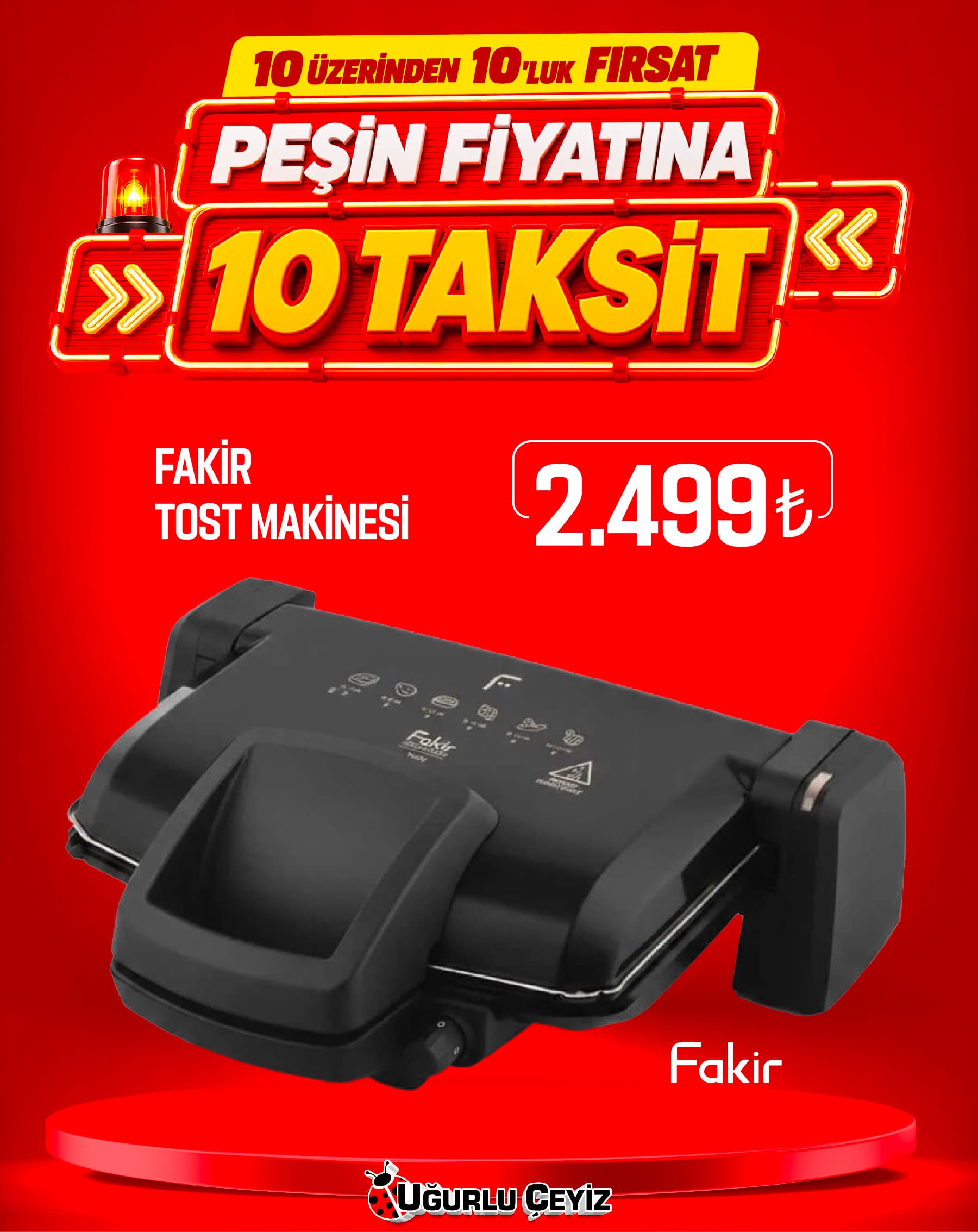 Fakir Tost Makijnasi Tosty Siyah Rose
