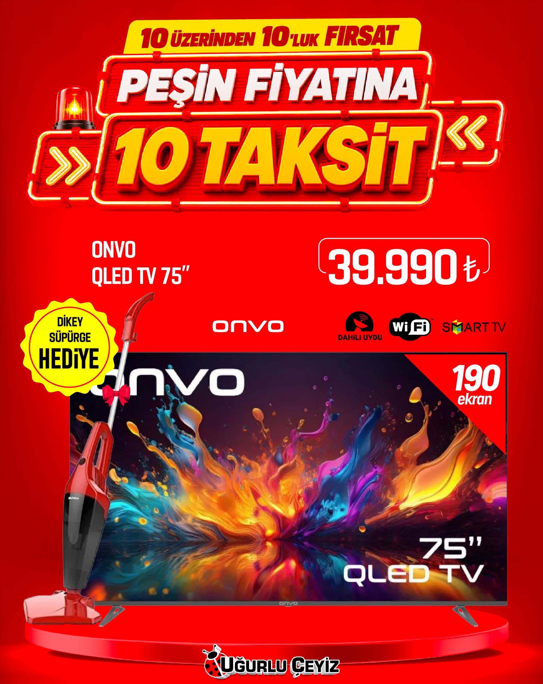 Onvo LED TV 75 Inc 190 Ekran 4K Ultra HD 75 Vq 90 F 3 Ua