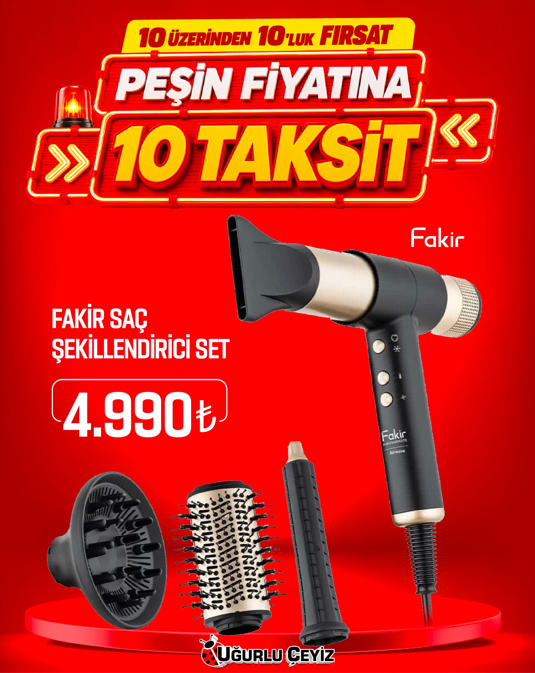 Fakir Saç Şekillendirici Set Airwave Gold