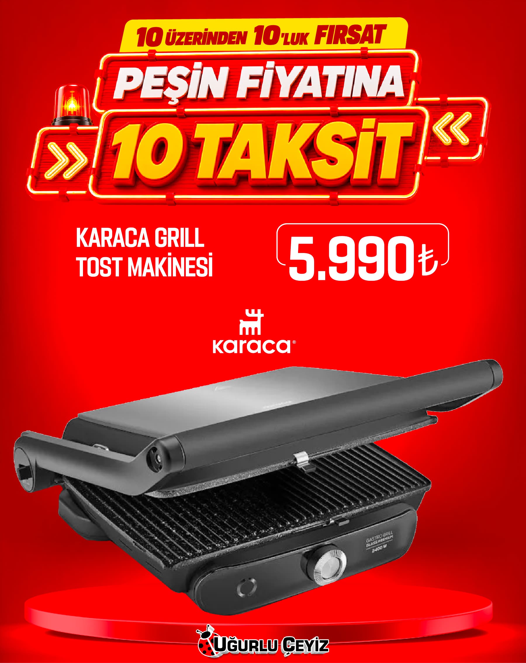 Karaca Tost Makinesi Gastro Grill Glass Premium 2400 W Black Chrome