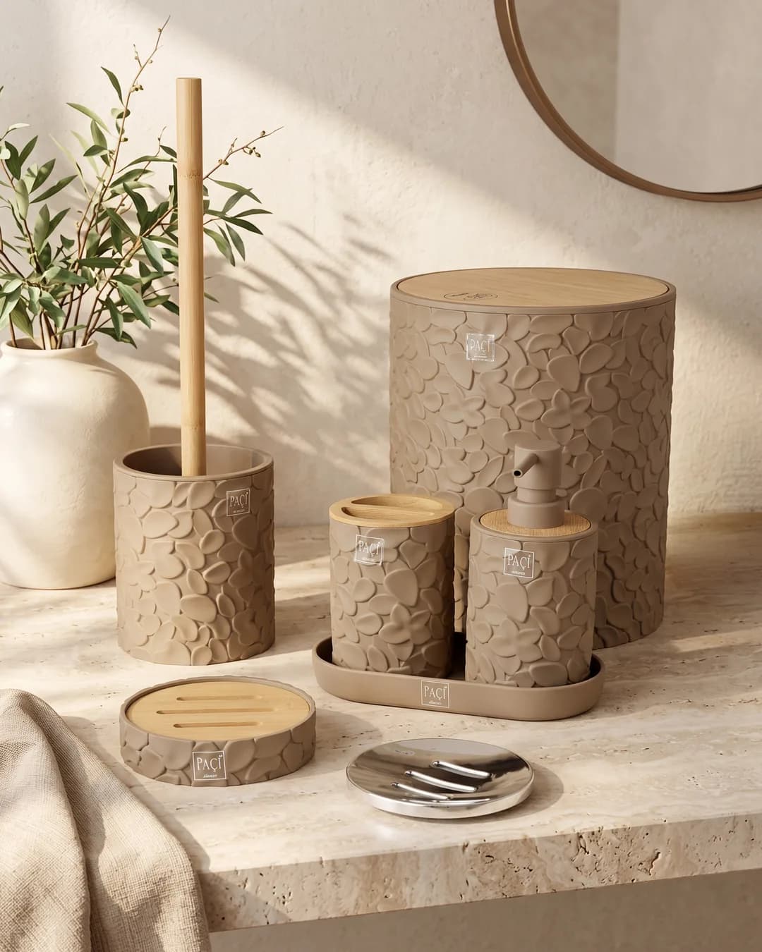 Sener Banyo Seti 5 Li Odette Kahverengi Mtf 900520