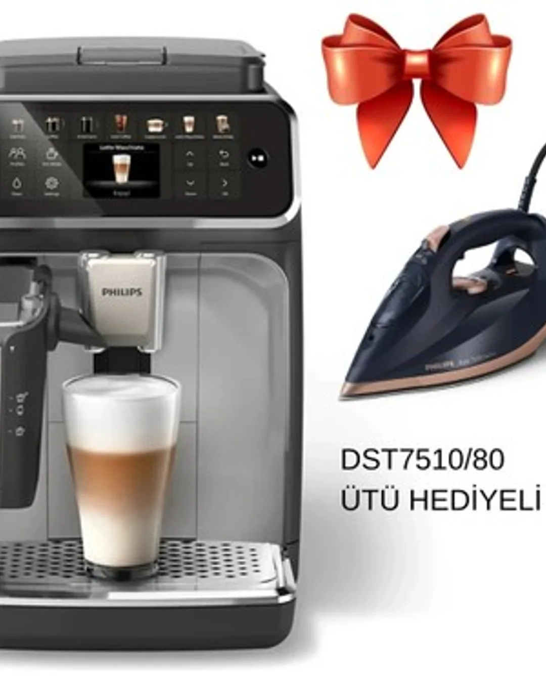 Philips Espresso Makinesi Ep 4446/70 + Dst 7510/80 Ütü Kombi