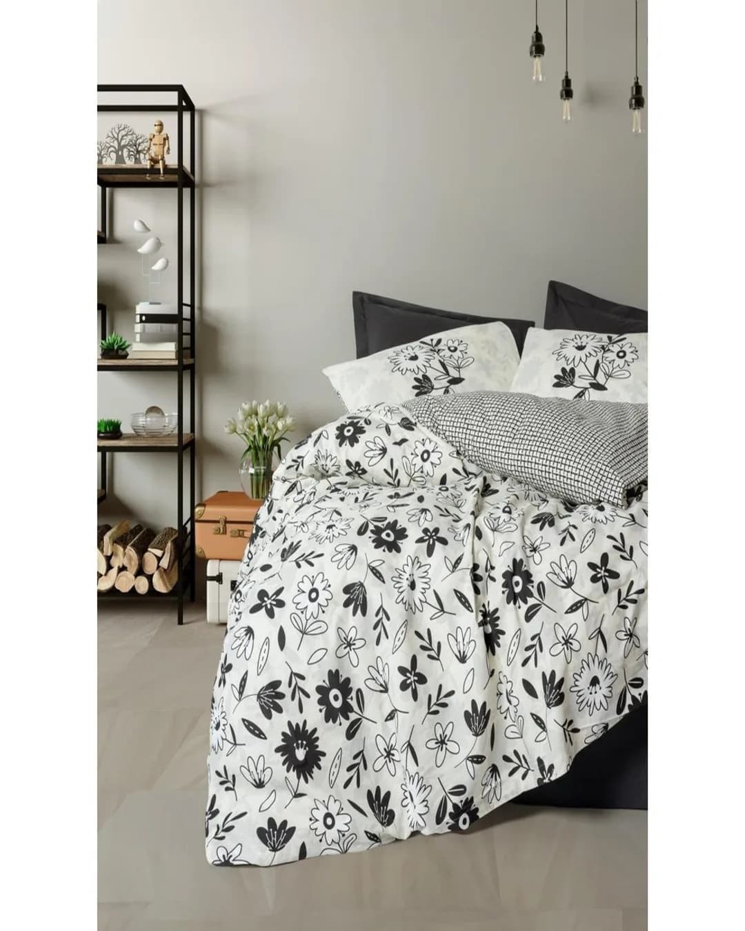 Cotton Box Nevresim Takımı Çift Kişilik Balance Rnf Meresa Siyah