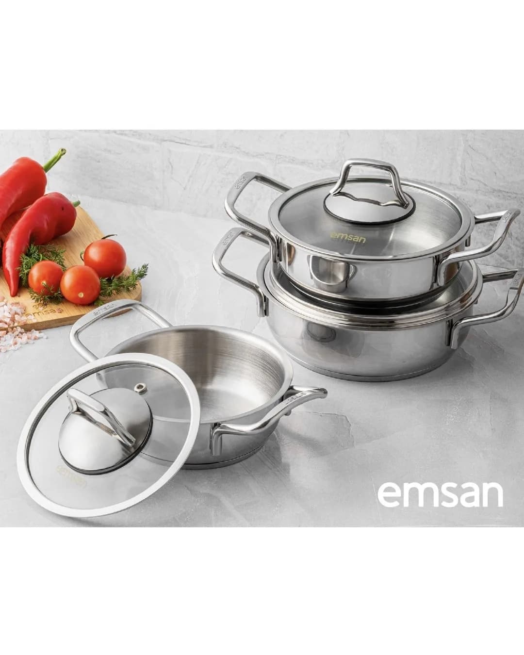 Emsan Sahan Seti 6 Parça Demre Çelik