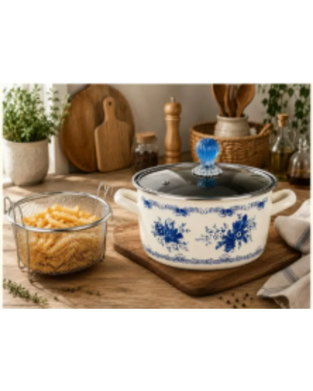 Dubai 22 CM Kızartma Tenceresı Mavı TR 8295