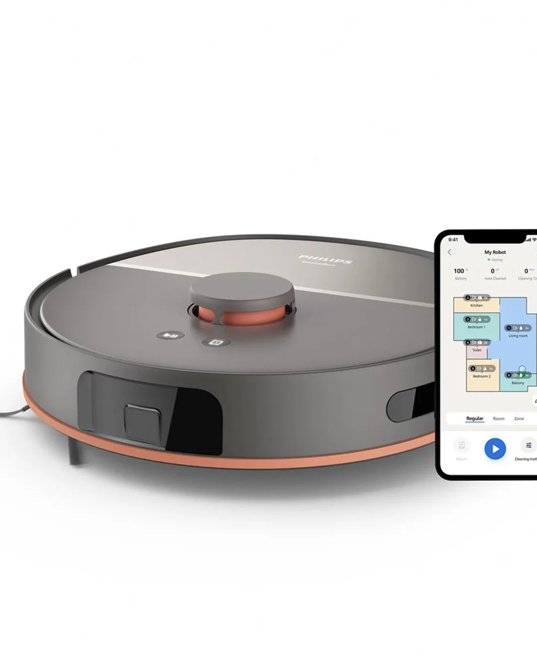 Philips Robot Süpürge Islak Kuru Xu5000/10 Kasmir Gri