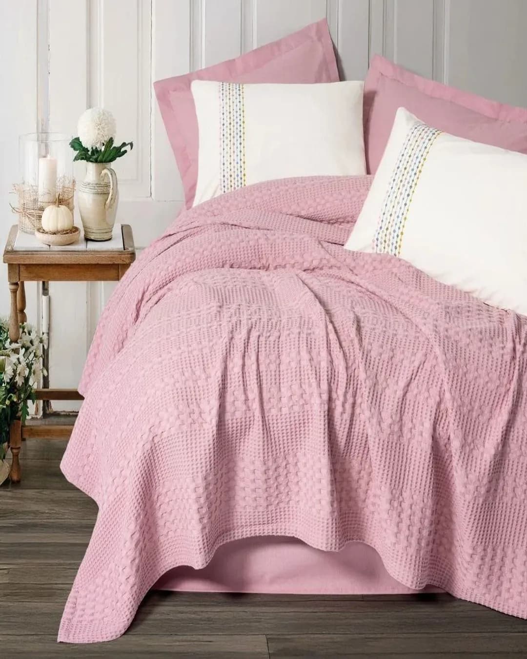 Cotton Box Pike Takımı Çift Kişilik Aura Pebble Pembe