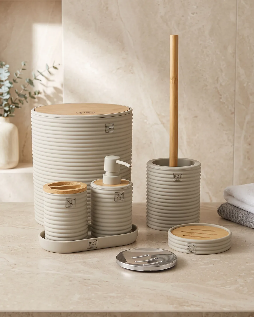 Sener Banyo Seti 5 Li Elara Bej Mtf 900529