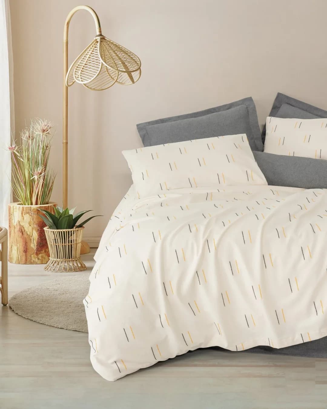 Cotton Box Nevresim Takımı Çift Kişilik Loopra Rcy Lura Gri - 1. görsel