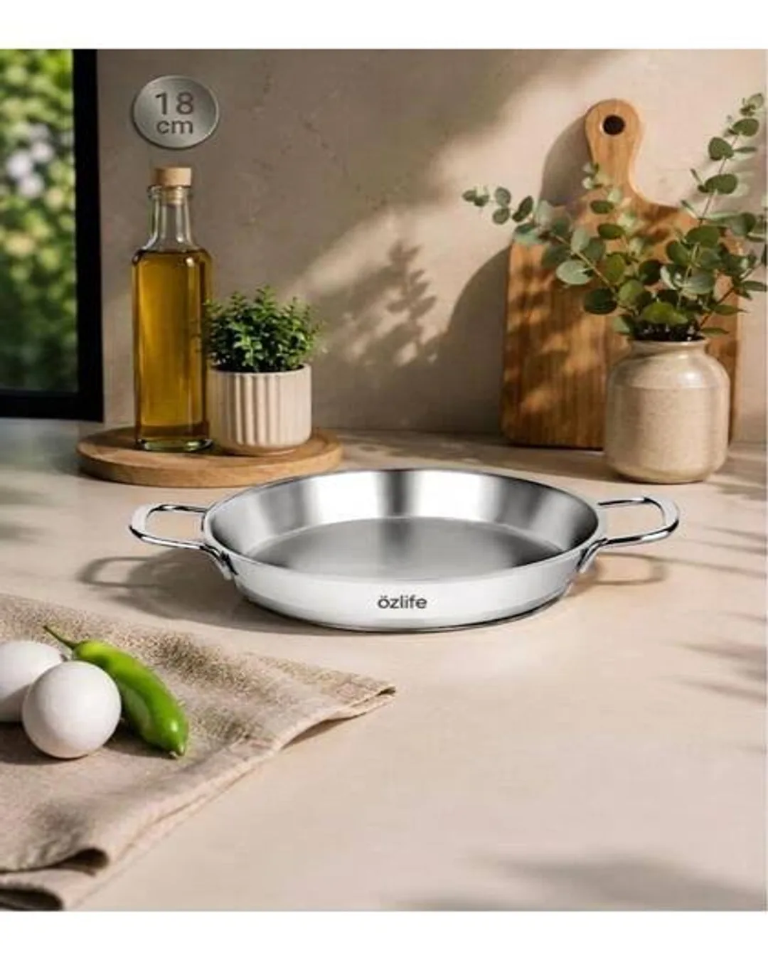 Özlife 22 Cm Sahan Omlet Teresa Çelik Gu 537 - 1. görsel
