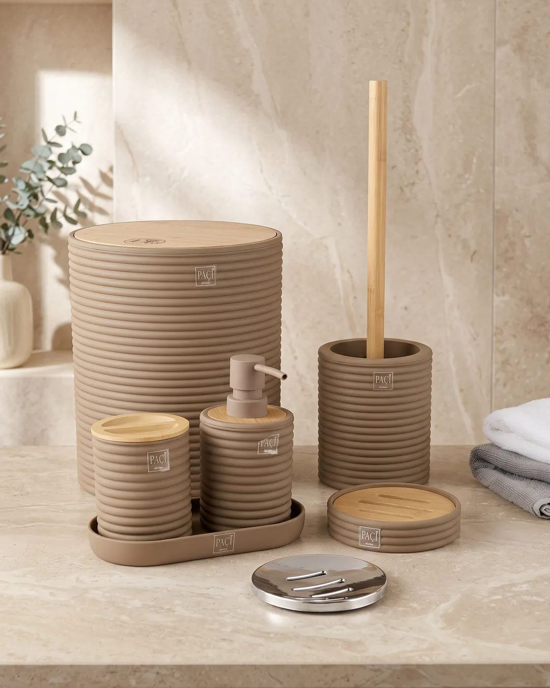 Sener Banyo Seti 5 Li Elara Kahverengi Mtf 900530