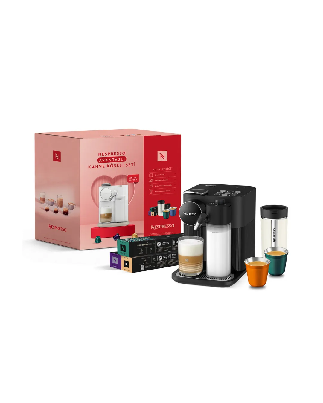 Nespresso Gran Lattissima F 541 Trade Value Pack V4 Black (bardakli)