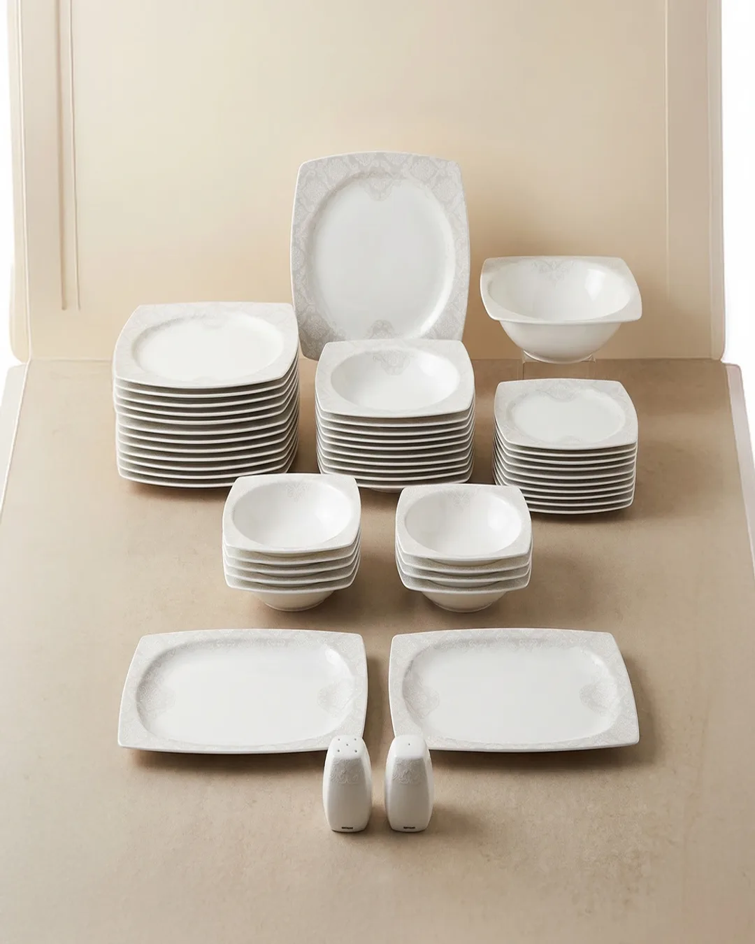 Emsan Yemek Takimi 53 Parça Fine Bone Allegro Beyaz - 1. görsel