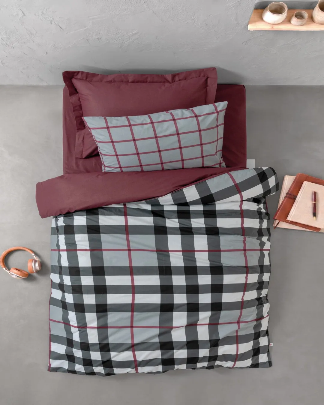 Cotton Box Girls Boys Brave Bordo Tek Kişilik Nevresim Takımı - 1. görsel