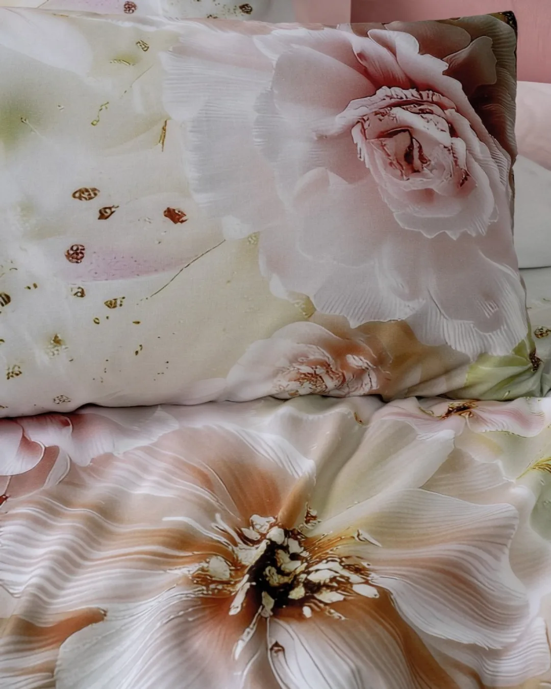 Cotton Box Nevresim Takımı Çift Kişilik 3D Flower Elara Pembe