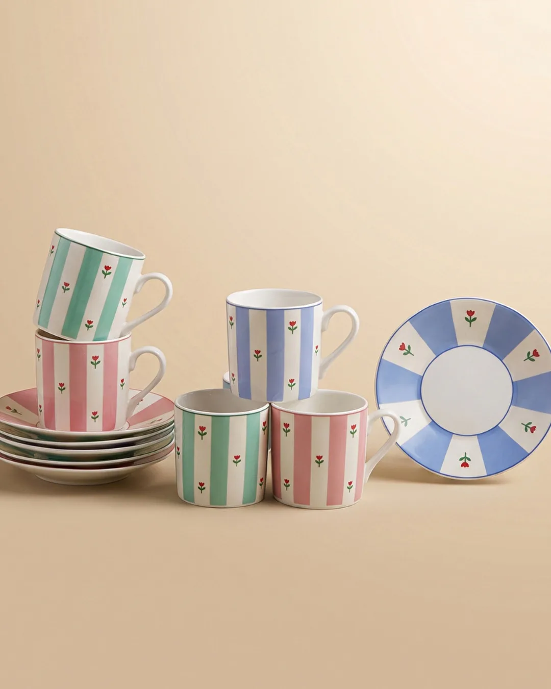 Karaca Kahve Fincan 6 Kişilik Flowerful Multicolor