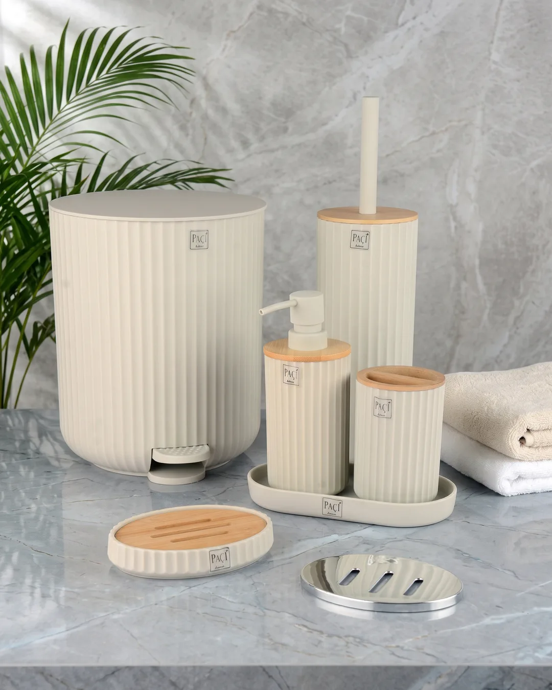 Sener Banyo Seti 5 Li Estelle Bej Mtf 900534