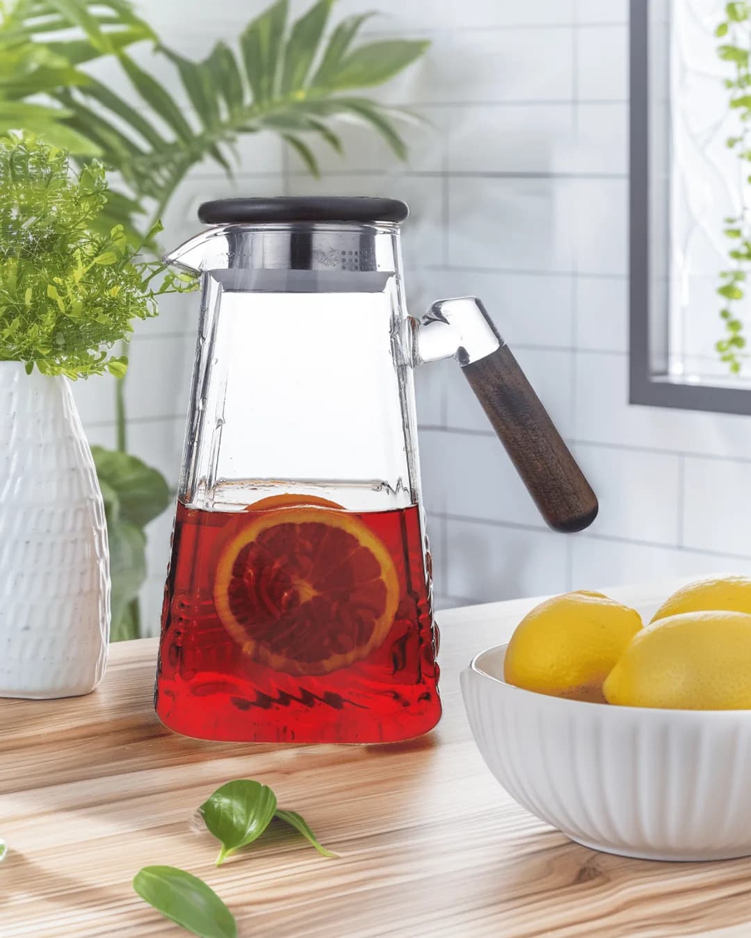 Sener Cam Sürahi 1800 ML Akasya Kapaklı Wave CAM 401361