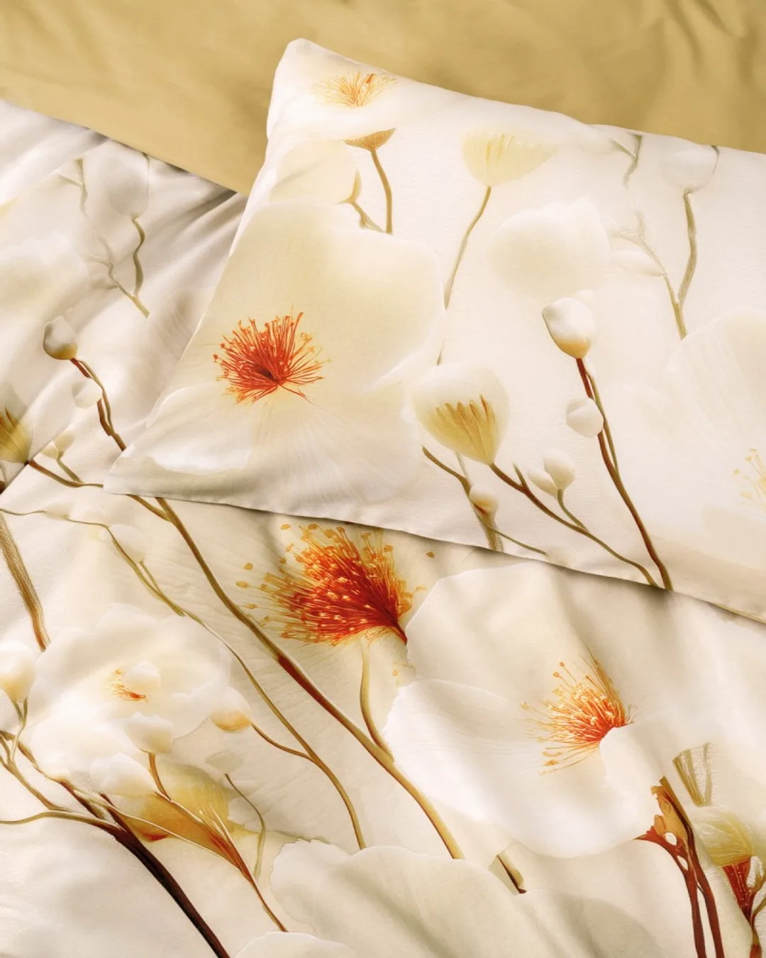 Cotton Box Nevresim Takımı Çift Kişilik 3D Flower Lumea Gold