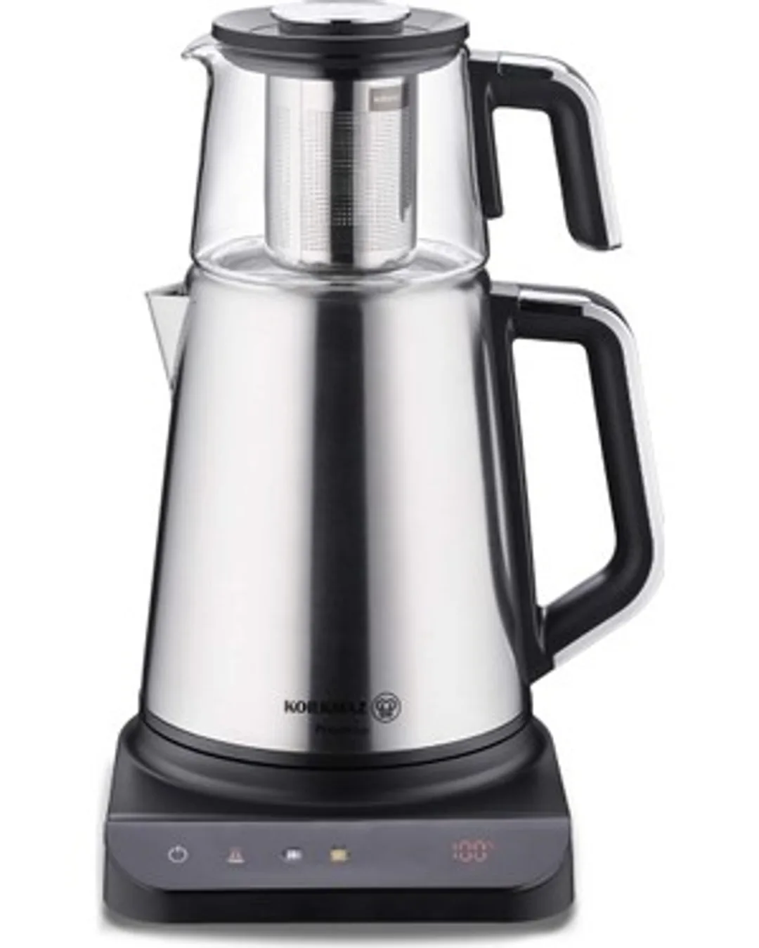 Korkmaz Prosense Inox Cam Demlikli Elektrikli Çaydanlık A852-01 - 1. görsel